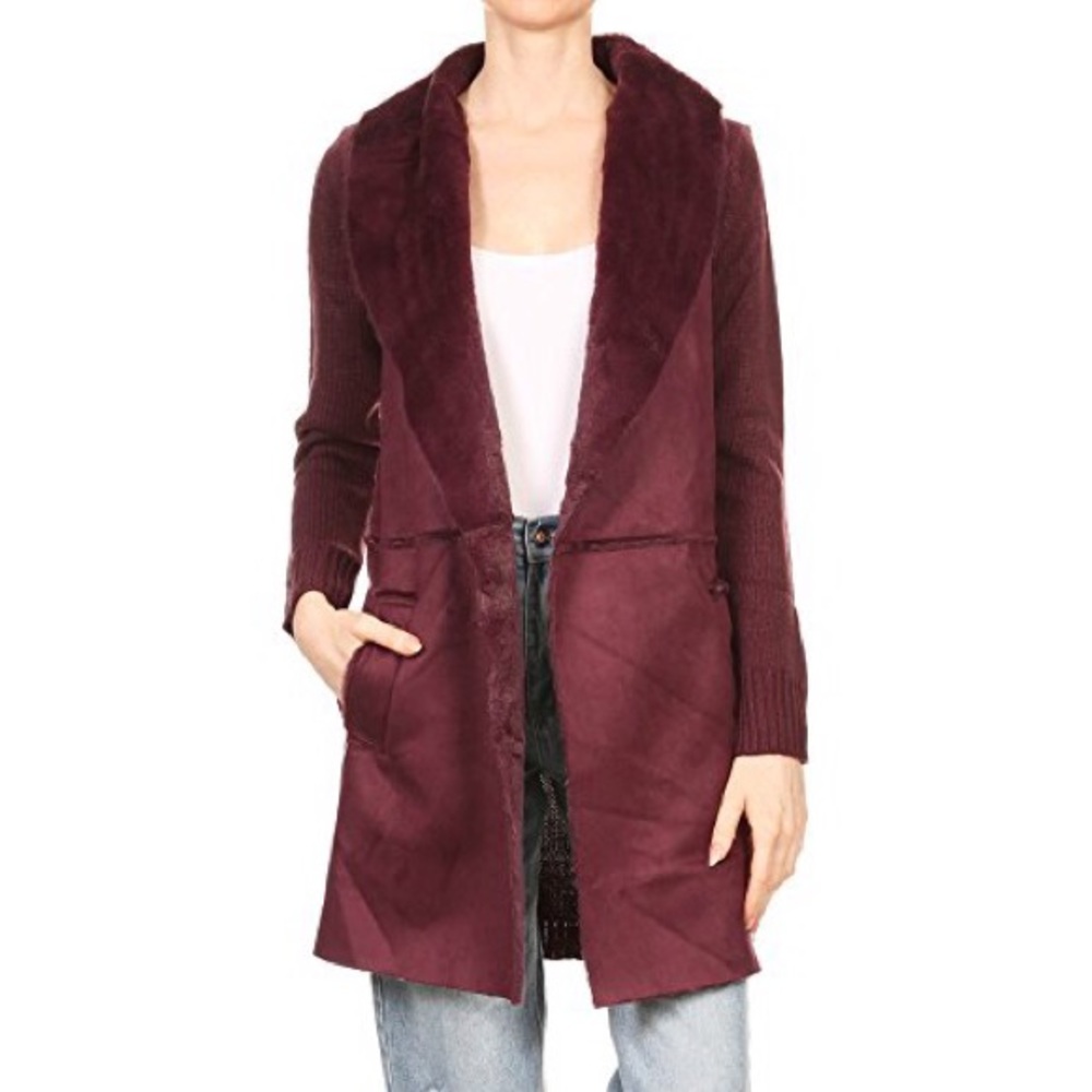 NWT ONTWELFTH FAUX Fur Collar Parka Coats Jacket